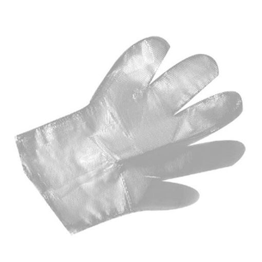 دستکش نایلونی یکبار مصرف پلی اتیلین آبی پوش