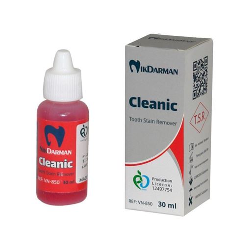 محلول 30 میلی Cleanic لکه بر دندان نیک درمان  T.S.R (tooth stain remover)