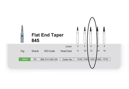 فرز الماسی تک عددی سانی  FLAT END TAPER 845 155G