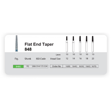فرز الماسی تک عددی سانی  FLAT END TAPER 848
