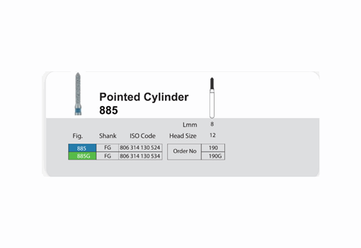 تصویر  فرز الماسی تک عددی توربین سانی ( POINTED CYLINDER 885 (190G