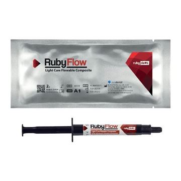 تصویر کامپوزیت فلو 2 گرمی لایت کیور روبی RUBY FLOW