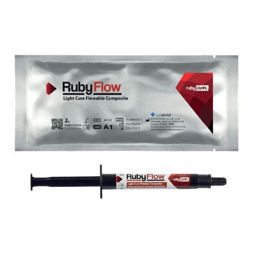 تصویر  کامپوزیت فلو 2 گرمی لایت کیور روبی RUBY FLOW