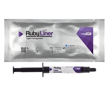 تصویر گلس آینومر لاینر نوری کف بندی 2 میل روبی  RUBY LINER