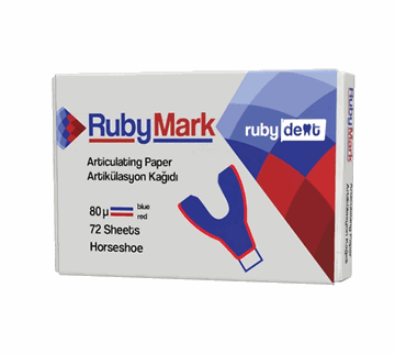 تصویر کاغذ کاربن نعلی قرمز و آبی 80 میکرون 72 عددی روبی RUBY MARK