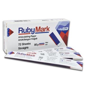 تصویر کاغذ کاربن مستقیم قرمز و آبی 80 میکرون 72 عددی روبی  RUBY MARK