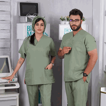 تصویر شلوار و اسکراب سبز صدری سایز RTK SCRUBS (XL)