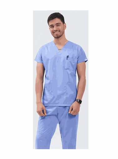 تصویر  شلوار و اسکراب آبی دریایی سایز RTK SCRUBS (2XL)