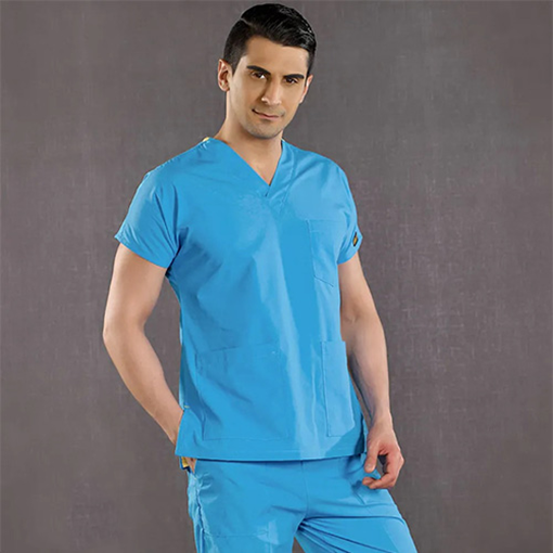 تصویر  شلوار و اسکراب آبی فیروزه ای سایز RTK SCRUBS (XL)