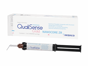 تصویر کامپوزیت کوربیلداپ 5 میلی میکروهیبرید  رنگ (A2) کوالیسنس آلمان NANOCORE ZR MICROFILL