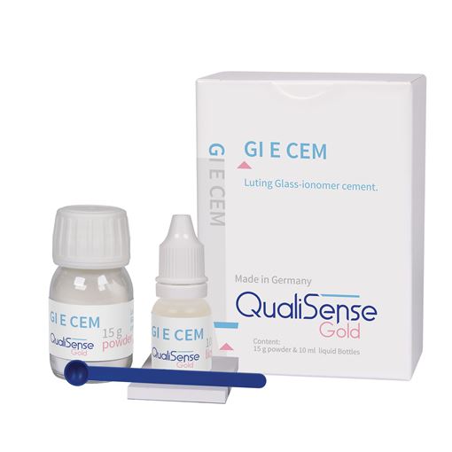 تصویر  سمان گلاس آینومر لوتینگ 10 گرم 15 میل  کوالیسنس آلمان  QUALISENSE GI E CEM