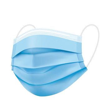 تصویر ماسک سه لایه آبی روشن LIGHT BLUE آروند
