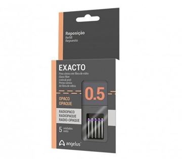 تصویر پین پست نوری کونیکال 5 عددی تک سایز (0/5) آنجلوس  Exacto Translucent-Refill