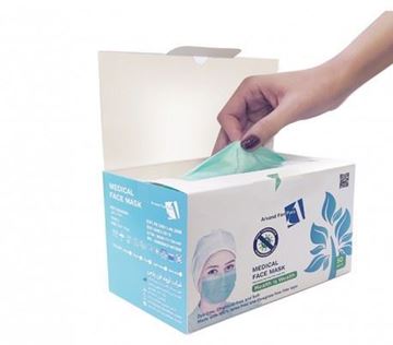 تصویر ماسک سبز سه لایه آروند