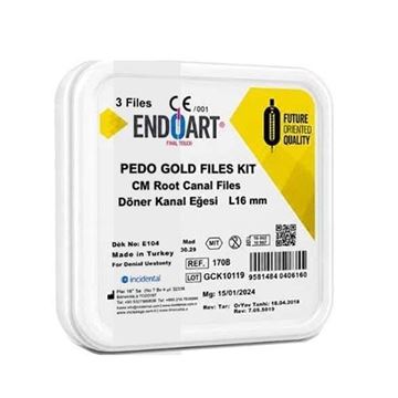  فایل روتاری 6 عددی طلایی 25 میلی ENDOART