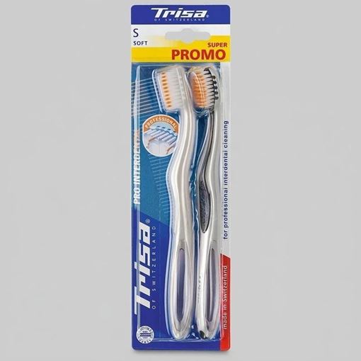 مسواک تریزا مدل Pro Interdental با برس نرم بسته 2 عددی